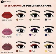 Lipstick Eyeshadow Combos, Eye Shadow For Red Lipstick, Simple Eyeshadow Tutorial, Mekap Mata, Eye Makeup Techniques