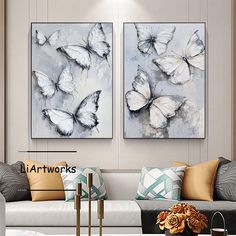 Erfect Wall Art Decoration for your Living Room, Dining Room, Bedroom, Entryway, Long Hall at Home or Hotel, Restaurant, Bar, Cafe, or Office. For more similar items, please visit my shop: https://www.etsy.com/shop/LiArtworks ⭐️ ABOUT THIS PAINTING: ＊Handmade Acrylic/oil painting on canvas, ＊Style: Modern, Abstract ＊Packaging: 1:Rolled Canvas： rolled shipped in a solid tube. 2:Stretched+Framed: Painting is stretched and framed as your requests  ＊Material: Professional acrylic/oil paints, canvas, hand-painted. If you choose the rolled painting, it'll come with an EXTRA 2-3 inch white border around for stretching or framing. ⭐️ Because all of our paintings are handmade and often custom ordered, so minor or subtle changes may occur with your painting. Your painting may NOT BE EXACTLY the same Butterfly Abstract Painting, Abstract Packaging, Long Hall, Wall Art Set Of 2, Art Set Of 2, Butterfly Wall Art, Cardboard Tubes, Butterfly Painting, Acrylic Oil Painting