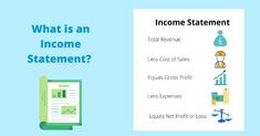 an info sheet with the words, what is an income statement? and a photo of a