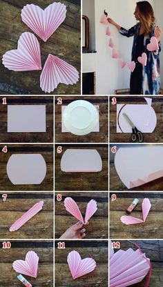 how to make paper heart decorations for valentine's day or any other special occasion