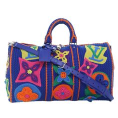 LOUIS VUITTON Monogram Flower Keepall Bandouliere 50 Bag Blue M21895 Auth 83744S   ITEM DESCRIPTION BRAND LOUIS VUITTON Color Blue/Orange/Multicolor Material Canvas Size(cm) W50cm x H25cm x D22cm(Approx) Shoulder:102 - 120cm(Approx) Size(Inch) W19.7 x H9.8 x D8.7inch(Approx) Shoulder:40.2 - 47.2inch(Approx) Style Boston Bag Accessory Dust Bag / Padlock / Key x1 / Name Tag / Powanie / Shoulder Strap Product No. M21895 Made in Italy Serial No. E0:16:3C:01:C1:37:2E:6A Rank SA Condition Outside Surface：It is in excellent condition without any remarkable scratches. Shoulder Strap：slight rubbing Inside It is in excellent condition without any remarkable scratches. Pocket It is in excellent condition without any remarkable scratches. Corner It is in excellent condition without any remarkable scra Bag Pocket, Boston Bag, Name Tag, Blue Bags, Blue Orange, Canvas Size, Louis Vuitton Monogram, Bags Handbags, Bag Accessories