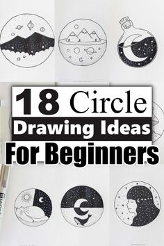 Easy Drawings In Circles, Circle Art Drawing Simple, Circle Drawing Ideas Simple, Doodle Drawings Zentangle Patterns, Hoop Quotes, Doodle Drawings Easy, Circle Drawing Ideas