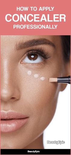 A concealer evens out the whole skin to make it look natural and flawlessIt also fades off blemish looks and covers the circles under the eyes. Makeup To Look Younger, Beauty Slogans, Orange Concealer, Makeup Canvas, Makeup Flatlay, Concealer Eyeshadow, Using Concealer, Apply Lip Gloss