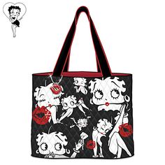 Sassy Style Tote Bag Betty Boop Purses, Sassy Style, Fabric Tote Bag, Brighton Handbags, Quilted Tote Bags, Fabric Tote Bags, Bradford Exchange, Fabric Tote, Novelty Bags