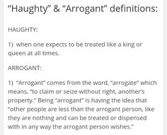 "Haughty" & "Arrogant" definitions: Word Definitions, Bible Study, Bible