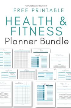 Workout Tracker Printable Health Planner Free, Health Tracker Printable, Health And Fitness Planner, Workout Plan Template, Gym Planner, Weekly Fitness Planner, Training Planner, Fitness Planner Free, Fitness Tracker Printable