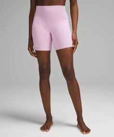 lululemon Align™ High-Rise Short 6" | Women's Shorts | lululemon Pink Lululemon Activewear For Yoga, Lululemon Pink Activewear For Pilates, Workout Lululemon, Lululemon Pink, Shorts Lululemon, Lululemon Shorts, Lulu Lemon, Lululemon Align, Back Women