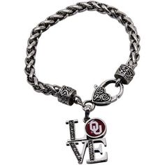 a bracelet with the word love on it and a charm that says i love u