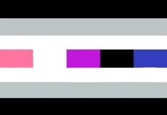 the color bars are different from each other in this graphic art work, they appear to be red, purple, and black