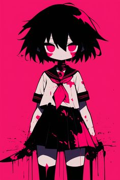 Yandere anime girl pfp in a cute aesthetic 4K style, suitable for anime pp, Discord pfp, and manga pfp.