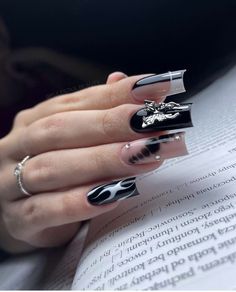 Carcase Iphone, Black And White Nail, Aqua Nails, Spring Acrylic Nails, Colored Acrylic Nails, Casual Nails, Work Nails, Acrylic Nails Coffin Pink, Soft Nails