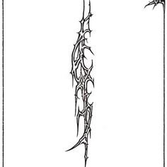 a black and white drawing of a cross with an arrow on it's side