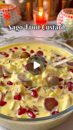 Custard Powder Recipes, Fruit Custard Recipe, Sago Pearls, Sabudana Recipes, Sago Recipes, Food Reels, Fruit Custard, Custard Powder, Desi Food