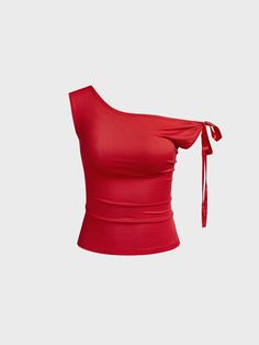 Affordable price buy Tank Tops on Kollyy, SPU: 48Q10TA199216, Color: Red Black, Edition type:Tight, Style:Elegant. Red Tops Png, Red Elastane Party Top, Red Stretch Top For Evening, Red Elastane Tops For Spring, Red Party Top, Tita Fits, One Strap Top, Red Off Shoulder Top, Plain Tank Tops