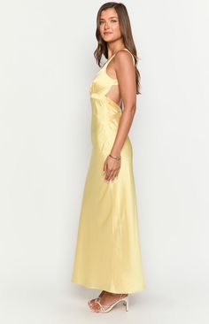 Yellow Satin Maxi Dress

How to style:
Channel your inner leading lady in our stunning Andison Maxi Dress, a show stopping choice for your next formal () occasion! With its elegant open back, criss-cross details, and adjustable tie across the back, this dress is all about making a statement. Perfect for a glamorous evening event or a fancy date night, just add some white heels () and your favourite jewellery ()!

Features:


  
 * Maxi length
 
 * Light weight satin material
 
 * Fully lined Yellow Wedding Guest Dresses, Yellow Satin Dress, Yellow Prom Dress, Yellow Long Dress, Fancy Date Night, Fancy Date, Prom Midi Dress, Yellow Maxi Dress, Yellow Maxi