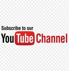 the youtube channel logo with text subs to our youtube channel png, transparent background