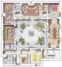 a floor plan for a house with two rooms and one living room in the middle