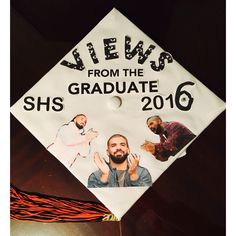 My graduation cap......class of 2016 Drake Graduation Cap, Trust The Next Chapter, Cap Decoration Graduation, Caps Ideas, Funny Graduation Caps, Senior Stuff, Graduation Art