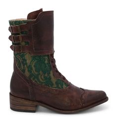 Short Boots | FAYE TEAK RUSTIC Victorian Age, Victorian Boots, Tree Farms, Green Lace, Victorian Style, Short Boots, Vegetable Tanned Leather, Teak, Boots