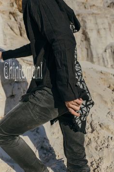 #clothing #men'sclothing #jacketscoats #nomadman #ibizaman #chintamanialchemi #tribalclothing #burningmanclothing #steampunkclothing #mancardigans #hoodieshirt #blackcottonhoodie #tribalhoodie #hoodedcardigan #hoodedtop #rawcottonshirt #chintamani #chintamanialchemistry Black Cotton Outerwear For Festivals, Black Cotton Festival Outerwear, Black Bohemian Hoodie, Bohemian Black Hooded Hoodie, Black Bohemian Outerwear For Outdoor, Hooded Cotton Top For Festivals, Black Hooded Outerwear For Festivals, Black Hooded Festival Outerwear, Black Bohemian Cotton Outerwear