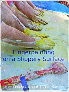 the cover of fingerpainting on a slippery surface