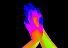 an image of two hands with different colors