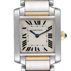 Photo of Cartier Tank Francaise Midsize Two Tone Ladies Watch W2TA0003 Square Watch, Luxury Watches