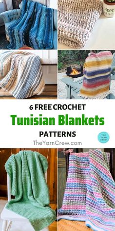 six free crochet afghan blanket patterns for beginners