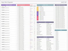 an image of the daily outlook calendar with dates and times for each event in it