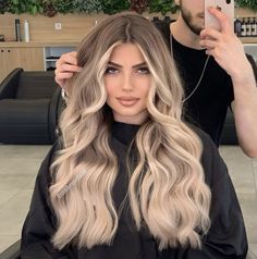 Baliage Hair 2023, Cream Blonde Hair Balayage Dark Roots, Balayage For Blonde Hair, Bolyoge Hair Balayage Blonde, Vanilla Blonde Hair Balayage, Smoky Blonde Hair, Ashy Beige Blonde Hair, Blonde With Brown Underneath Hair, Balayage On Asian Hair