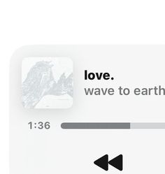 an app with the message love wave to earth on it's screen and two arrows pointing