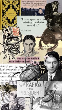 collage of images with words and pictures on them