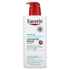 Since 1900Very Dry SkinMoisturizes 48 HoursStrengthens Skin's Moisture Barrier and Provides Immediate & 48 Hour MoistureCeramide 3 & Natural Moisturizing Factors EnrichedDermatological SkincareDermatologist Recommended BrandDeliver 48 Hour HydrationFragrance, Dye and Paraben-FreeEucerin Skin Science That ShowsEucerin®, with over 100 years of skin science innovation, offers a complete range of clinically proven solutions for specific commitment to quality. That's why Eucerin is recommended by Der Skin Science, Alpha Hydroxy Acid, Flaky Skin, Skin Radiance, Dermatologist Recommended, Itchy Skin, Fragrance Free, Glass Containers, Skin Treatments