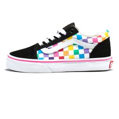 Brand New Just In Time For Summer Time Skateboarding Fun. The Old Skool Classic Multi Checkered With Iconic Stripe Skateboard Shoe. Sporty Vans Skate Shoes For School, Colorful Vans Sneakers With Round Toe, Multicolor Sneakers For School, Multicolor Lace-up Sneakers For School, Multicolor Vans Skate Shoes With Round Toe, Vans Multicolor Round Toe Skate Shoes, Multicolor School Sneakers With Rubber Sole, Multicolor Sneakers For Skateboarding In Spring, Vans Lace-up Skate Shoes For School