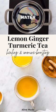 lemon ginger turmeric tea is the perfect way to start your morning