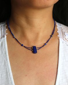 Fine Necklace, Delicate Choker, Heishi Necklace, Lapis Lazuli Pendant, Lapis Lazuli Necklace, Necklace Delicate, Choker Necklaces, Something Special, Lapis Lazuli