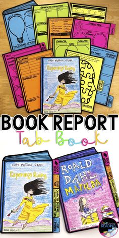 the book report is filled with colorful books