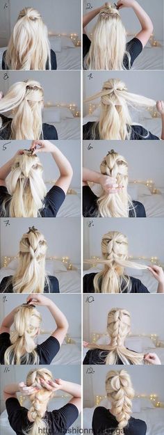 THE CHUNKY BRAID | EASY HAIRSTYLES | STEP BY STEP HAIRSTYLES | HAIRSTYLE TUTORIA... Step By Step Hairstyles, Penteado Cabelo Curto, Easy Braids, Relaxed Hair, Short Hairstyle, Braid Hairstyles, Pretty Hair, Hair Stuff, Girls Hair