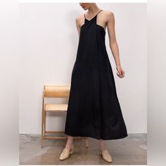 Reposhing This Item I Purchased From @Phlooom. Loved It, But Ready To Rotate For Something New. Questions? Leave A Comment Below! Black Long Slip Dress For Evening, Black Long Evening Slip Dress, Black Midi Length Slip Dress, Black Midi Length Slip Dress For Casual Wear, Black Midi Length Sundress, Black Sundress Slip Dress For Spring, Chic Black A-line Slip Dress, Black A-line Slip Dress For Spring, Chic Black Slip Dress For Casual Occasion