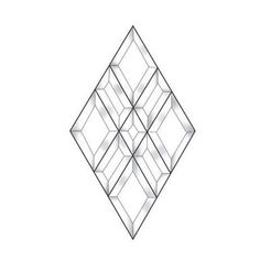 a drawing of an abstract diamond on a white background