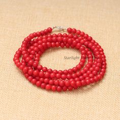 Product Description: Item Code: SGH-634 Stone Name: Red Coral  Size: 6MM Shape: Smooth Round Color: Red Length: 44 Inches (Approx.) Weight: 285Cts (Approx.) Lock: 925 Magnetic Lock  **All natural gemstones vary in color and pattern. We try our best to make our photos represent the real products in person. ** **All Customization Facility Is Available as per your Requirement Also in Other stones. ** **Bulk Order also available** **Please feel free to contact for any further queries** Magnetic Lock, Coral Gemstone, Necklace Design, Natural Coral, Coral Jewelry, Special One, Necklace Long, Red Coral, Natural Beads