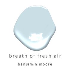 the words breath of fresh air are shown in white letters on a light blue background