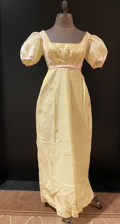 Yellow Regency Day Dress Bridgerton Inspired - Etsy Regency Day Dress, Fem Clothing, Regency Gown, Bridgerton Inspired, Morning Dress, Charles James, Regency Dress, Edwardian Dress, Regency Era