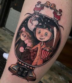 Coraline Tattoo, Tim Burton Tattoo, Coraline And Wybie, Doll Tattoo, Christmas Tattoo, Movie Tattoos, Scary Tattoos, Theme Tattoo, Spooky Tattoos