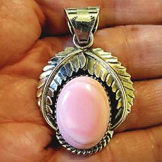 Handcrafted Genuine Pink Conch Solid Sterling Silver Navajo 1 And 3/4" Tall Signed Sterling Please Scroll Through My Listings As I Have Many Native American Navajo Turquoise Pieces Too Navajo Turquoise, Silver Feather, Conch Shell, Shell Pendant, Native American Jewelry, Conch, Nativity, Native American, Shells