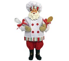 an image of a chef ornament that looks like it is holding a spatula