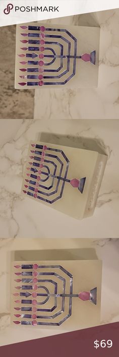 Vintage Soapstone Menorah mother of pearl inlay box Soap Stone, Mother Of Pearl Inlay, Hanukkah Menorah, Pearl Inlay, Jewish Gifts, White Hand, Menorah, 2023 Fashion, Bat Mitzvah