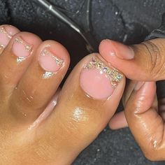 8 Best French Toes Ideas to Transform Your Pedicure – DTK Nail Supply Gold French Pedicure, Gold Toes Ideas, French Toes With Design, Gold Glitter Pedicure, Glitter French Pedicure, Gold French Tip Toes, Gold Pedicure, Gold Nails French, Md Nails