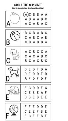 the alphabet worksheet for children to learn