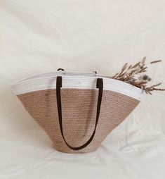 image 0 White Rectangular Bucket Bag For Beach Season, Rectangular White Crochet Bag For Vacation, Bohemian White Bucket Beach Bag, White Bohemian Bucket Beach Bag, White Woven Straw Bag For Travel, White Handwoven Vacation Bags, Cream Bucket Shoulder Bag For Beach, White Summer Bucket Bag, White Handwoven Bag For Vacation